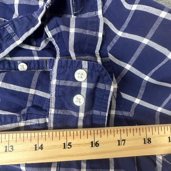 CQR Plaid Button Up Shirt Mens 2XL‎ Blue White Windowpane - Picture 10 of 12